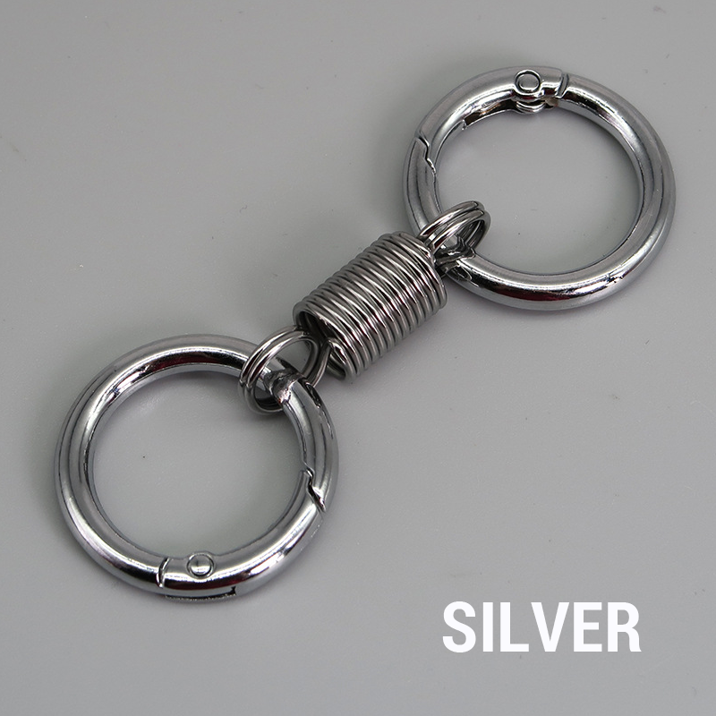 (🔥2024Last Day Promotion - 49% off)Nordic Retro Spring Double Ring Keychain