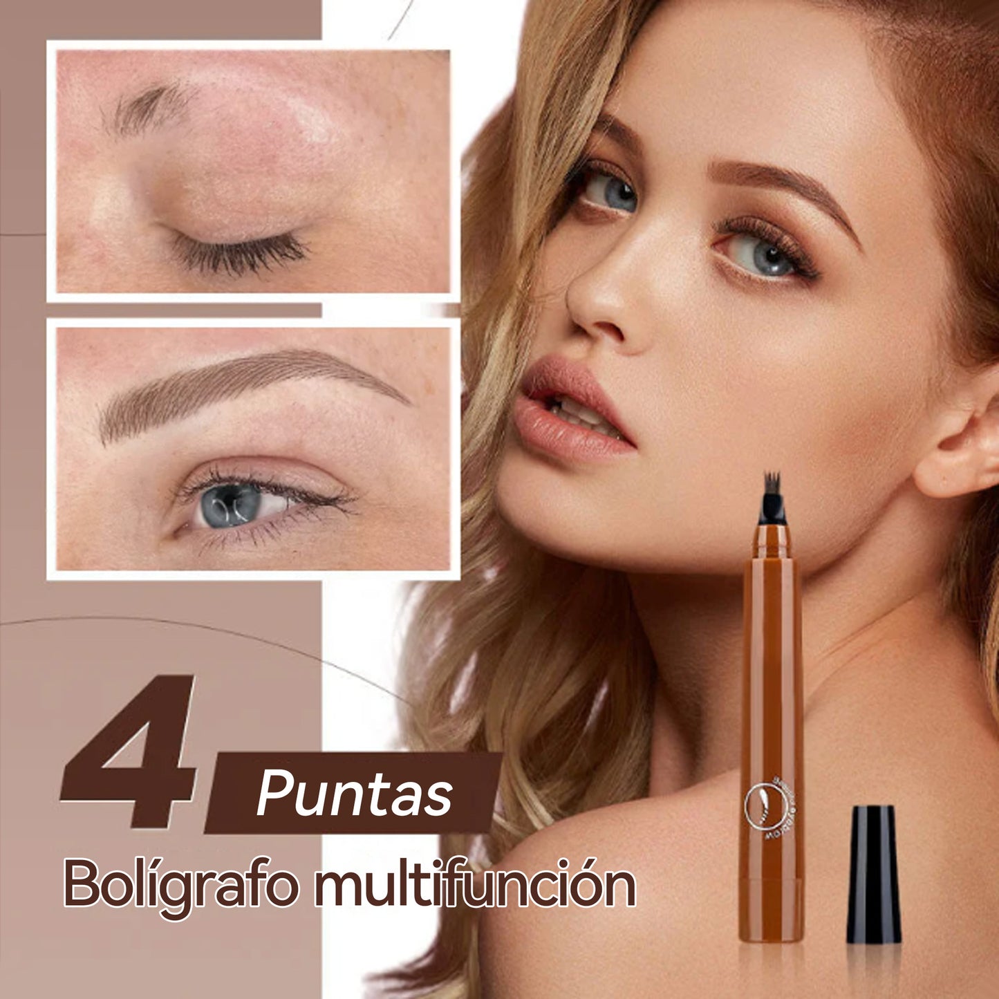 Sabax® Lápiz impermeable de cuatro puntas para barba y cejas ✨