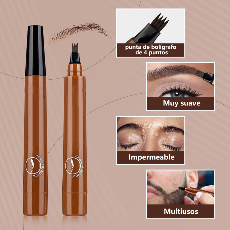 Sabax® Lápiz impermeable de cuatro puntas para barba y cejas ✨