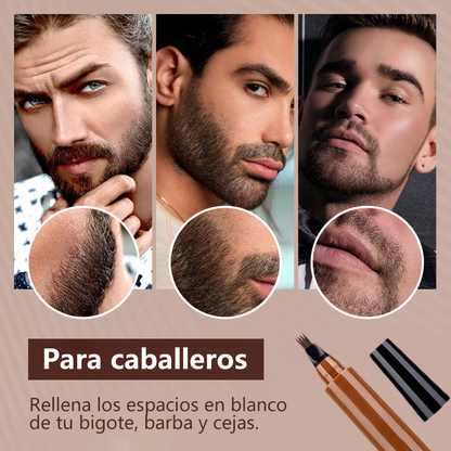 Sabax® Lápiz impermeable de cuatro puntas para barba y cejas ✨